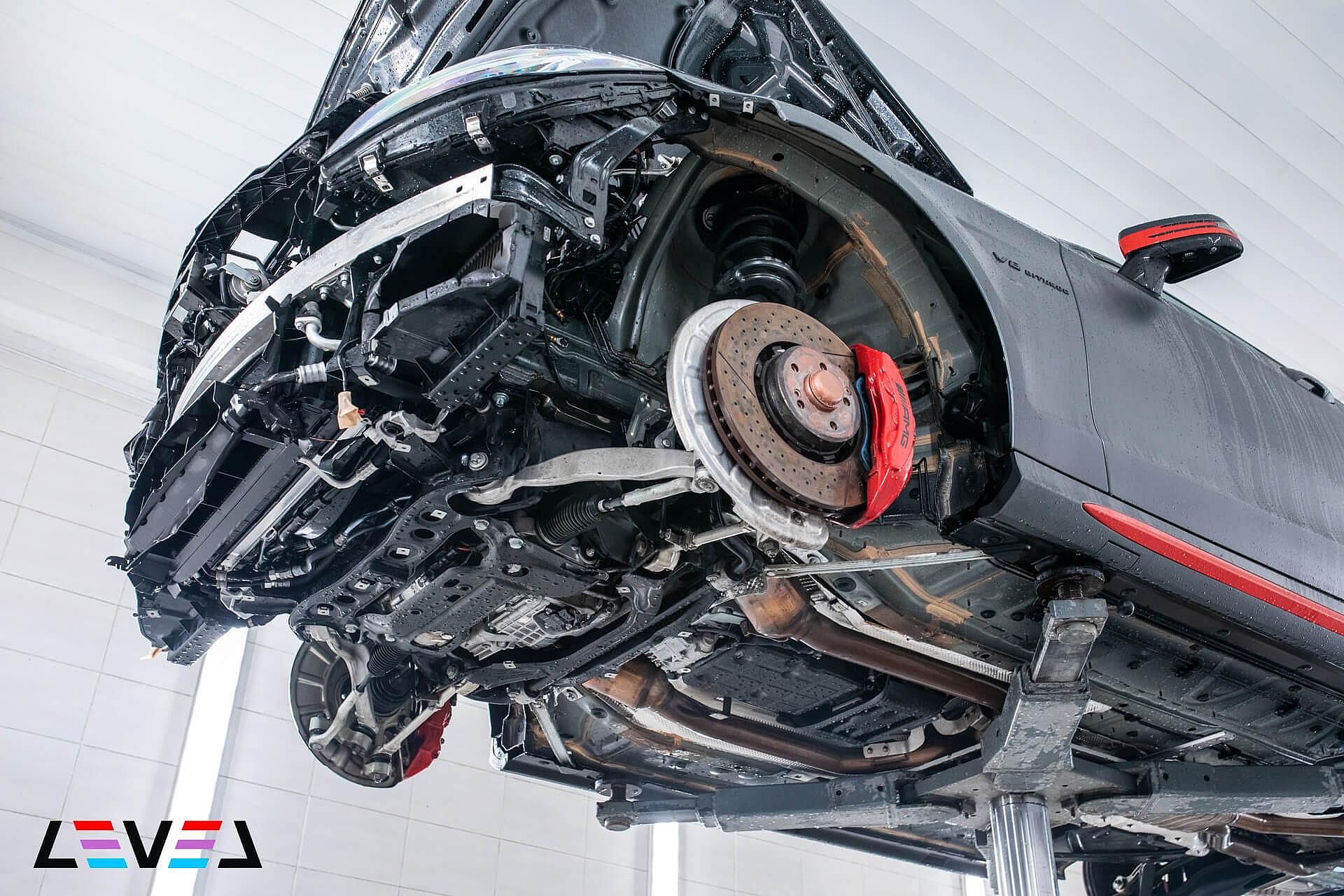 Техническая мойка подкапотного пространства, радиаторов и днища Mercedes Benz CLS 63 AMG