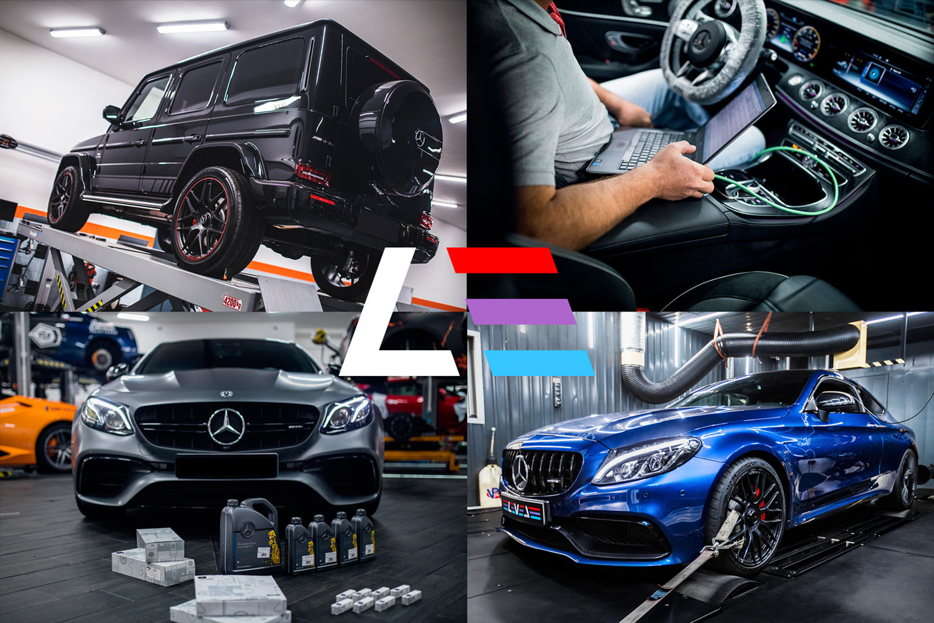 Технические компетенции LEVEL Performance в обслуживании автомобилей марки Mercedes-Benz охватывают все виды работ, кроме кузовного ремонта