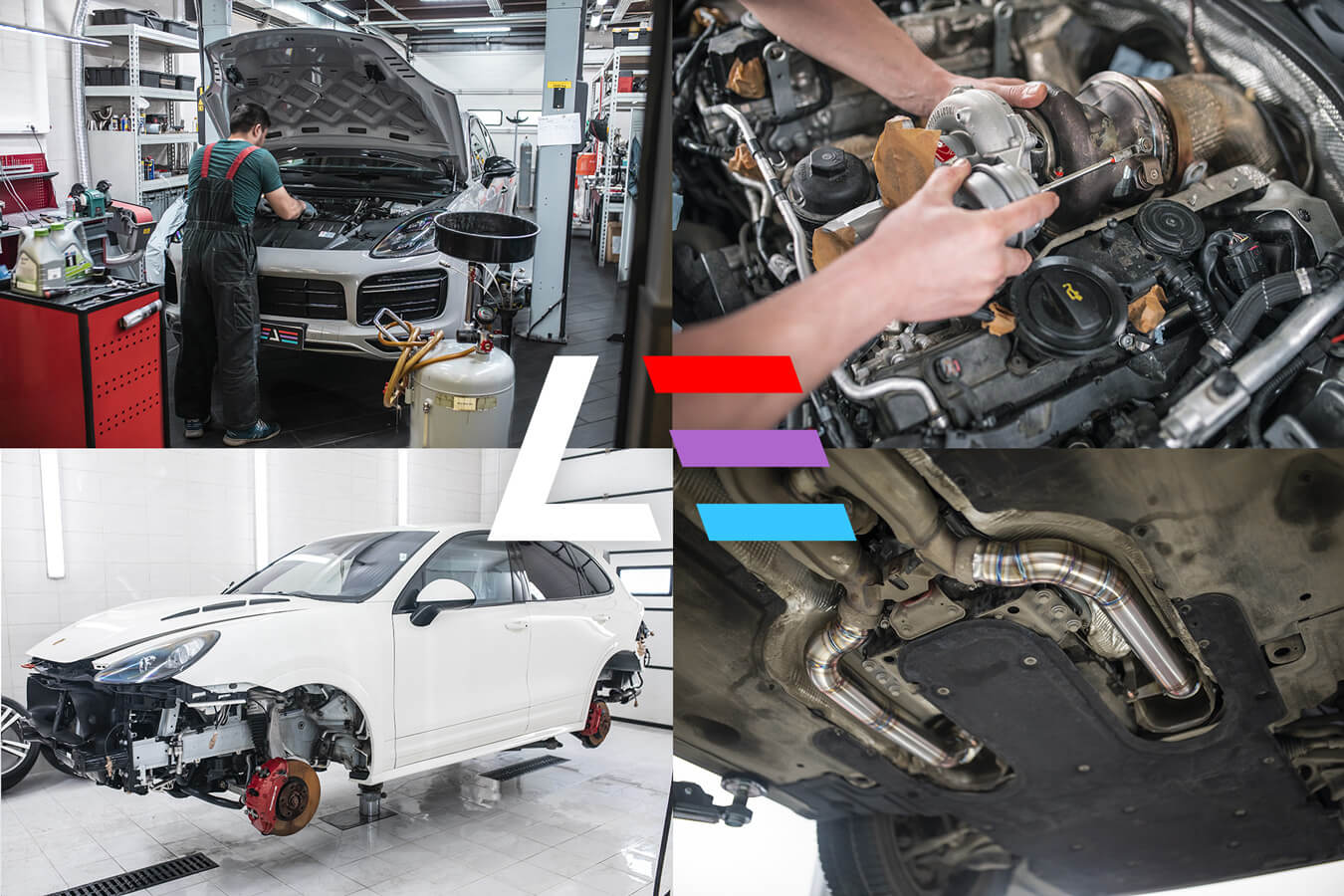 Технические компетенции LEVEL Performance в обслуживании автомобилей марки Porsche охватывают все виды работ, кроме кузовного ремонта