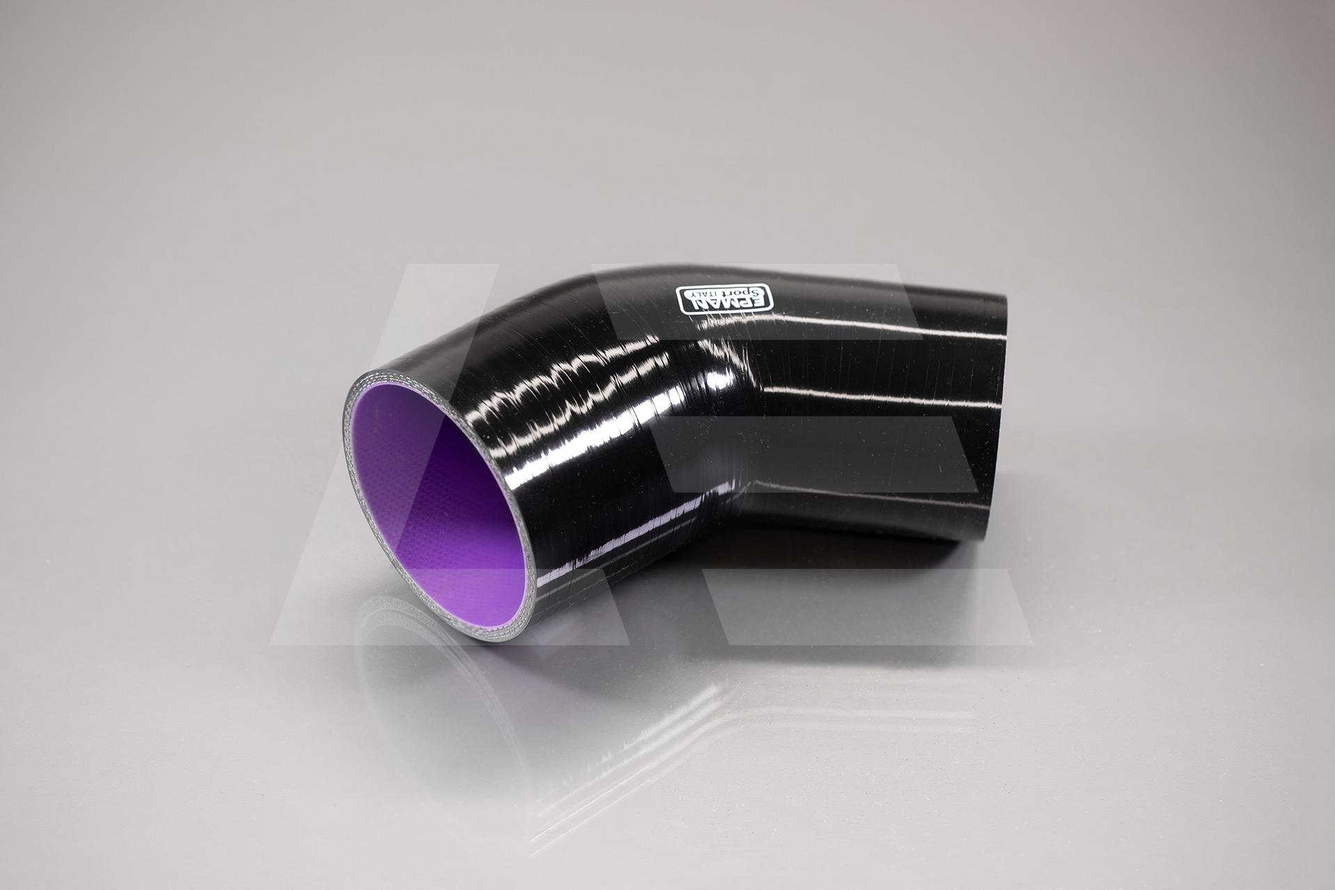 EPMAN Патрубок силиконовый 63-76мм, 45°, черный Изображение №1