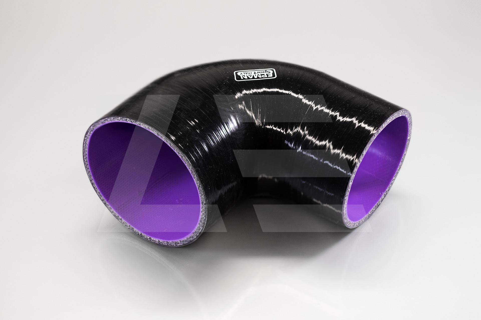 EPMAN Патрубок силиконовый 76-89мм, 90°, черный Изображение №1