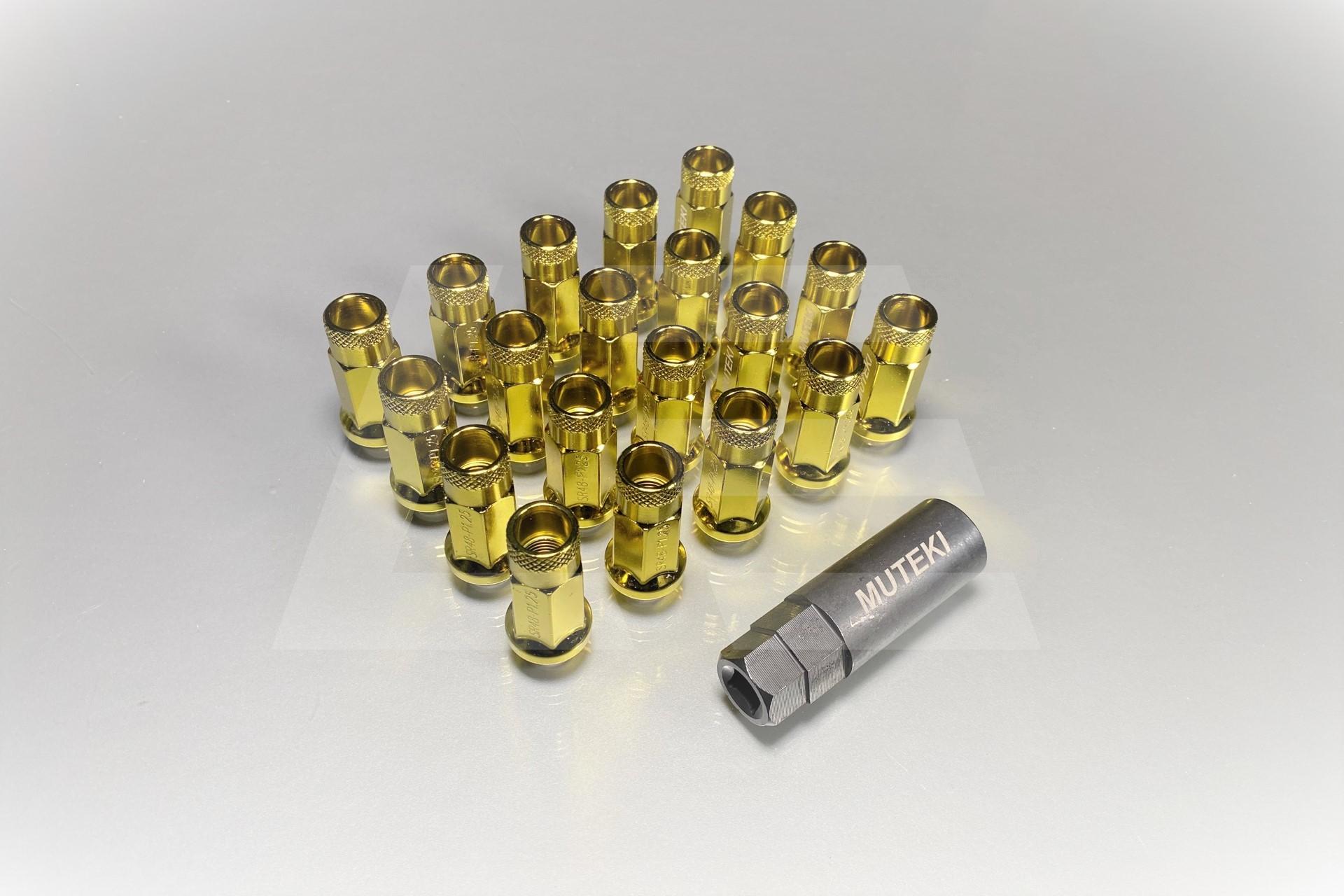 Muteki Гайки колесные М12*1,25, золотистые, комплект, SR48 Изображение №1