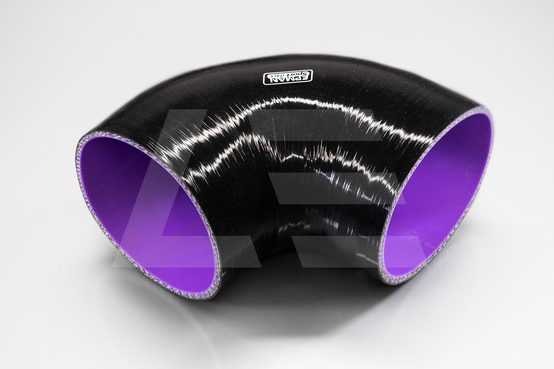 EPMAN Патрубок силиконовый 102мм, 90°, черный Изображение №1