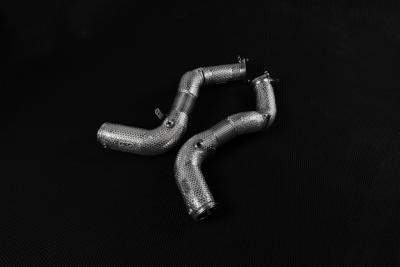 BS Приемные трубы + мидпайпы (Downpipes+ Link pipe set) BMW M5 (G90), с термозащитой Фото