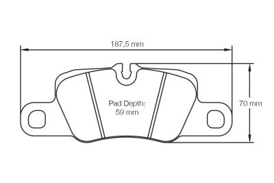 PAGID Колодки тормозные Porsche задние, состав RSC1 Фото
