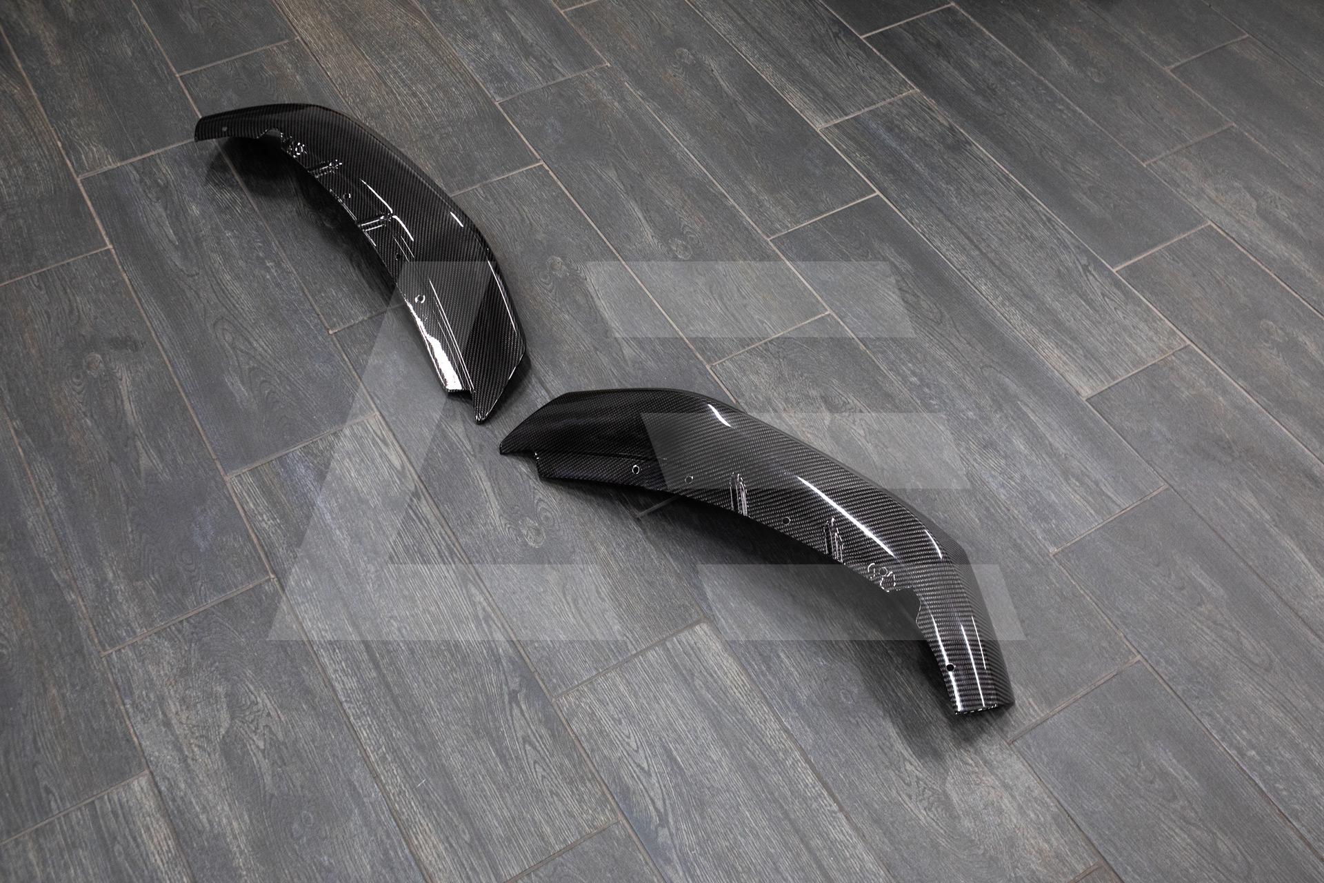 Накладки переднего бампера карбон BMW G30 M-Performance Изображение №1