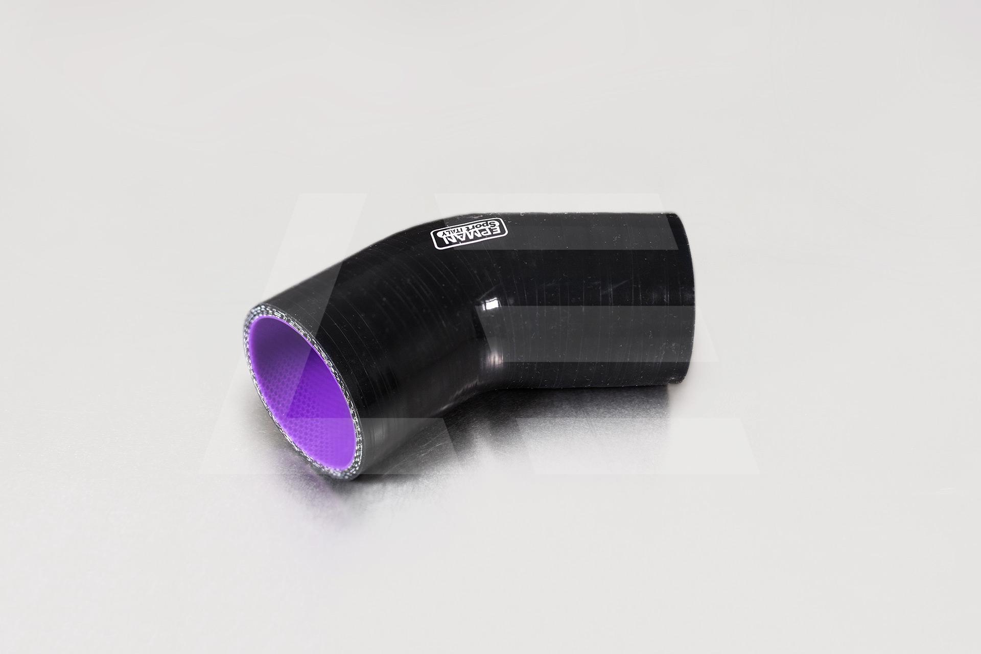 EPMAN Патрубок силиконовый 57мм, 45°, черный Изображение №1