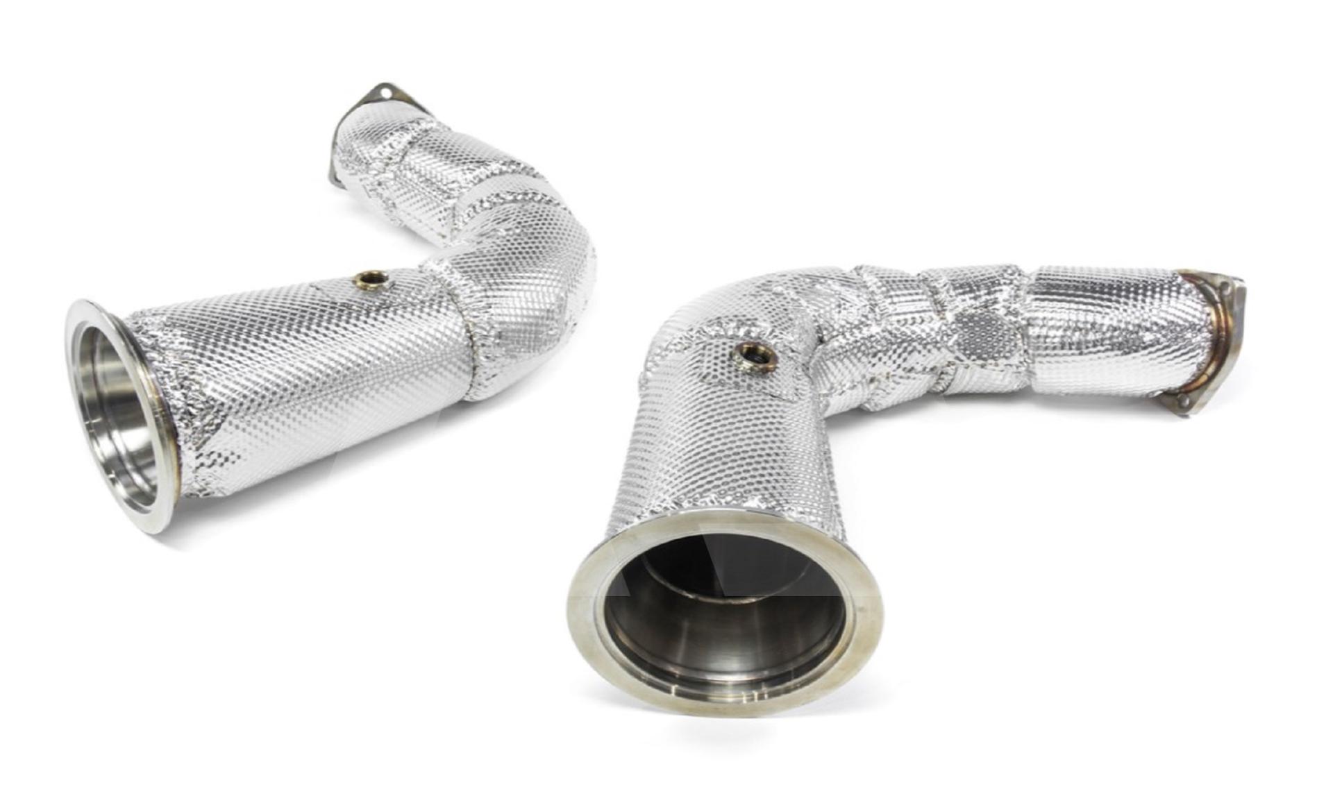 REDSTAR EXHAUST Приемные трубы (Downpipes) Urus / RS Q8 / Cayenne без катализаторов c термозащитой Изображение №1