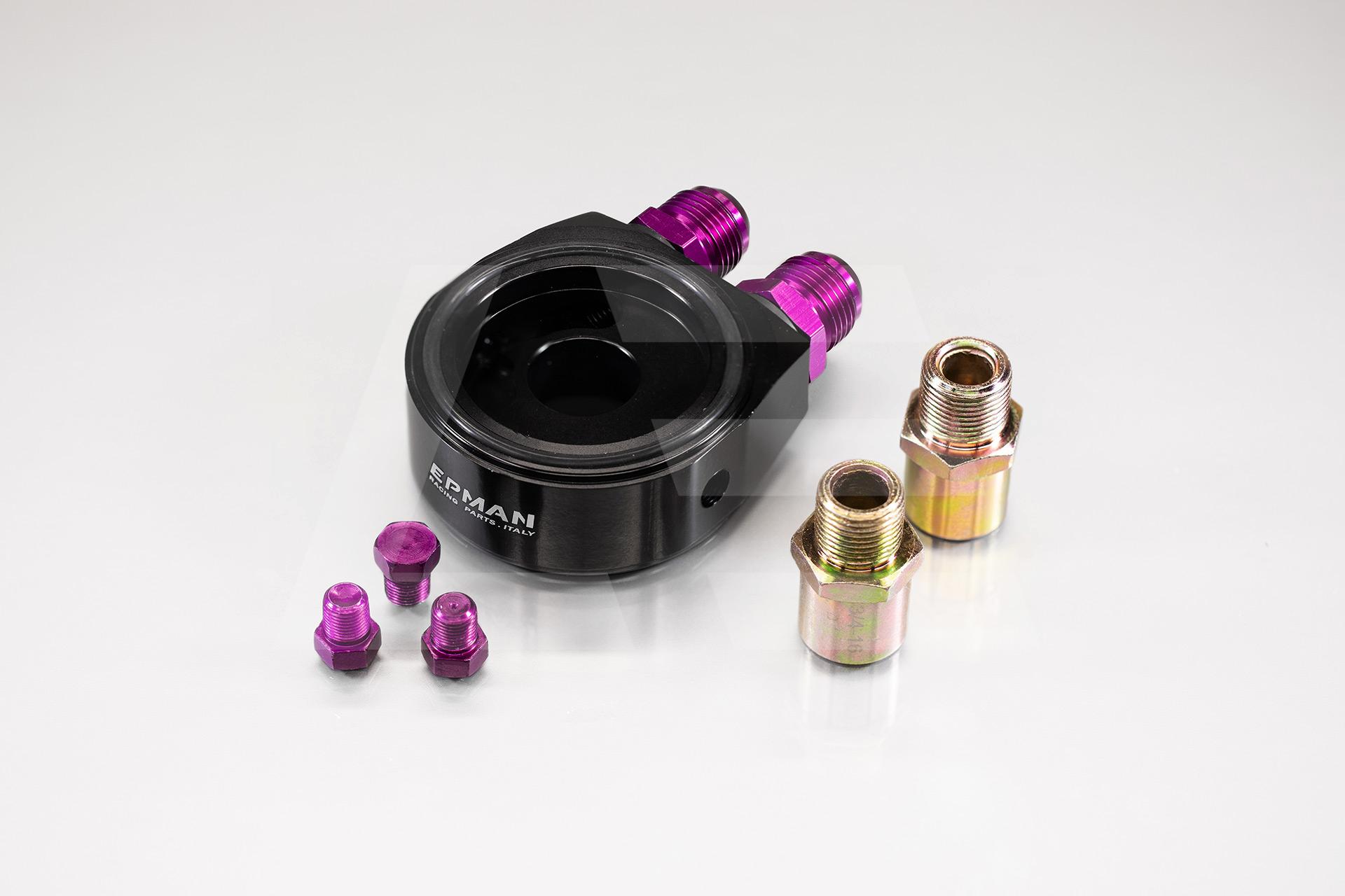 EPMAN Проставка 3/4*16UNF, М20*1,5, под масляный фильтр, без термостата, универсальная, черная Изображение №1