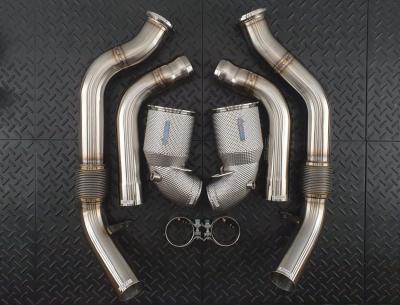 REDSTAR EXHAUST Приемные трубы (Downpipes) Porsche Panamera T (971) спорткаты HJS с термозащитой Фото