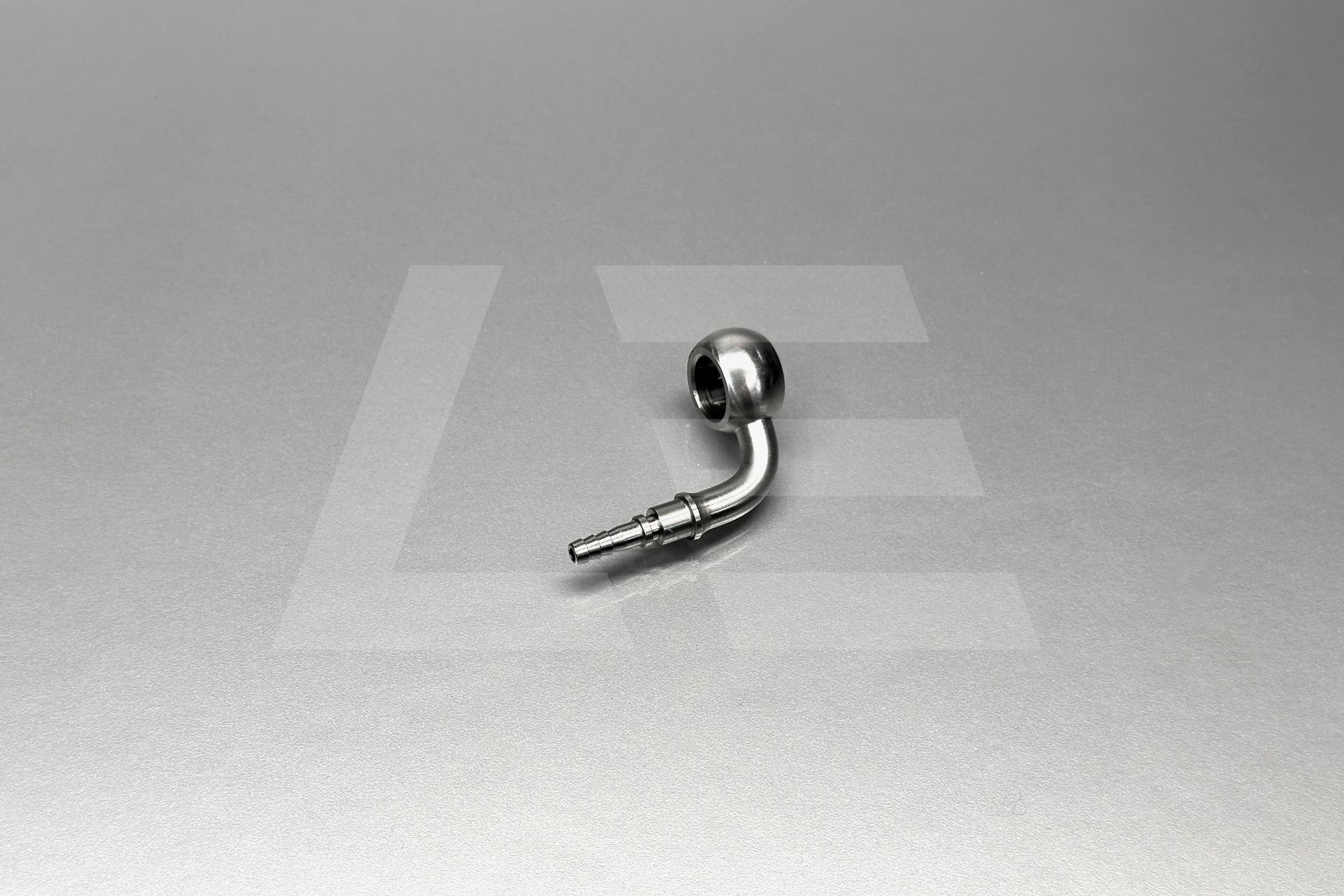 LEVEL Performance GB Фитинг BANJO AN3-10,2мм 90°,под тефлоновый шланг PTFE, обжимной, SS Изображение №1