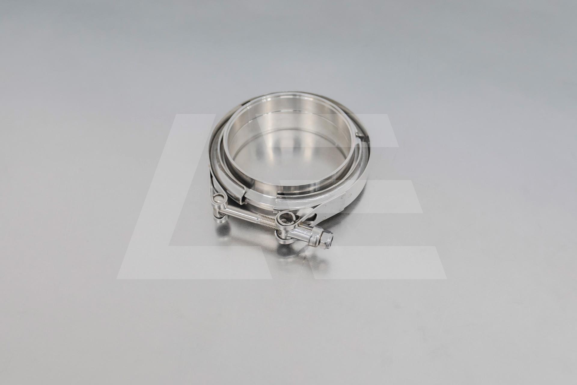 LEVEL Parts Хомут V-Band с фланцами 4" (102мм) с проточкой папа-мама Изображение №1