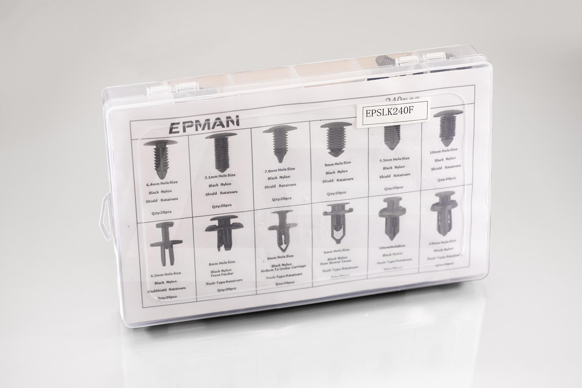 EPMAN Пистоны пластиковые крепежные, набор 240 штук Изображение №1