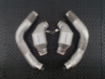REDSTAR EXHAUST Приемные трубы (Downpipes) BMW M5 (F90) спорткат HJS 130мм с термозащитой Фото