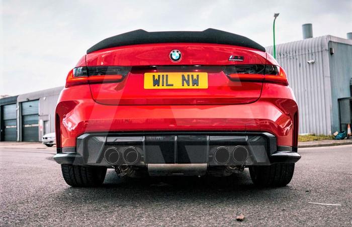 R44 Диффузор заднего бампера BMW G82 M4 карбон Изображение №3