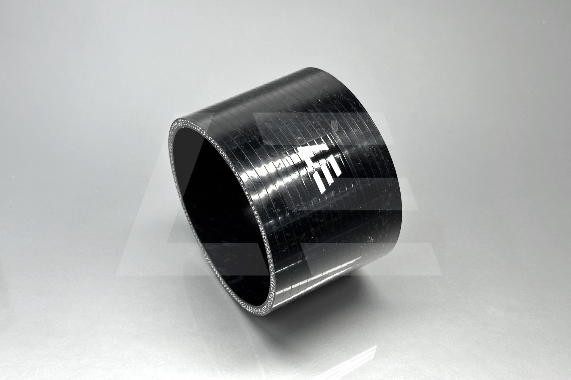 LEVEL Parts Патрубок силиконовый 102мм прямой L=76мм, черный c логотипом Изображение №1