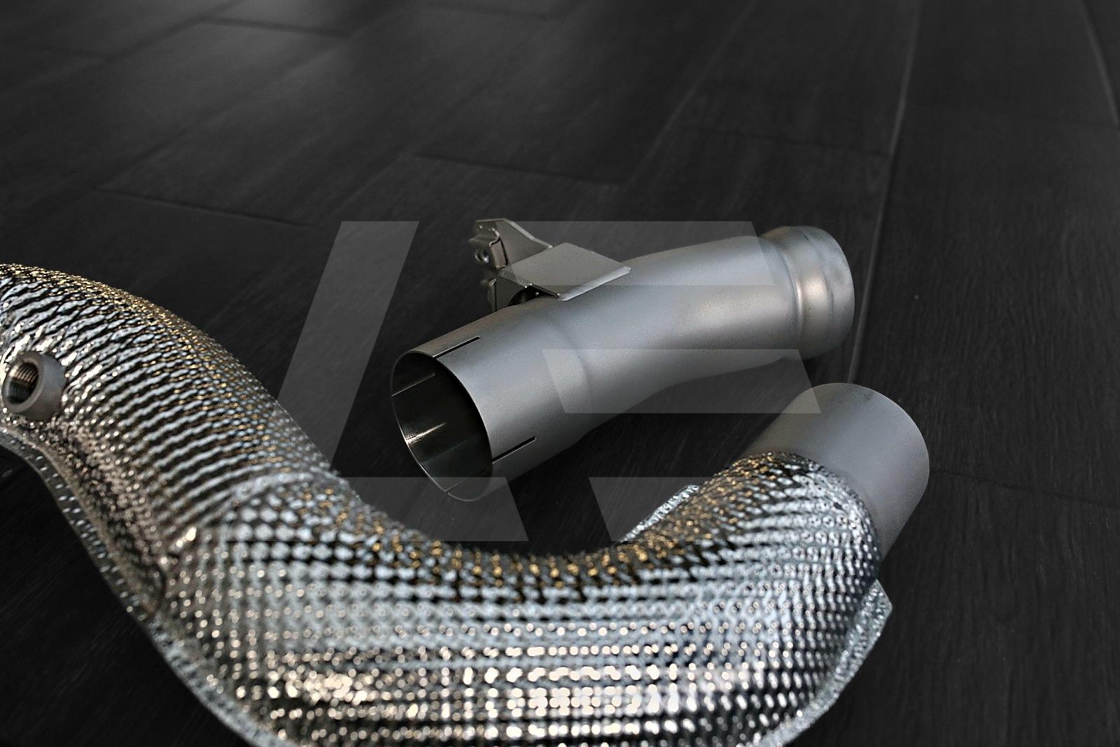 DEIKIN Exhaust Приемные трубы (Downpipes) Mercedes S63 w222, безкат с термозащитой Изображение №6