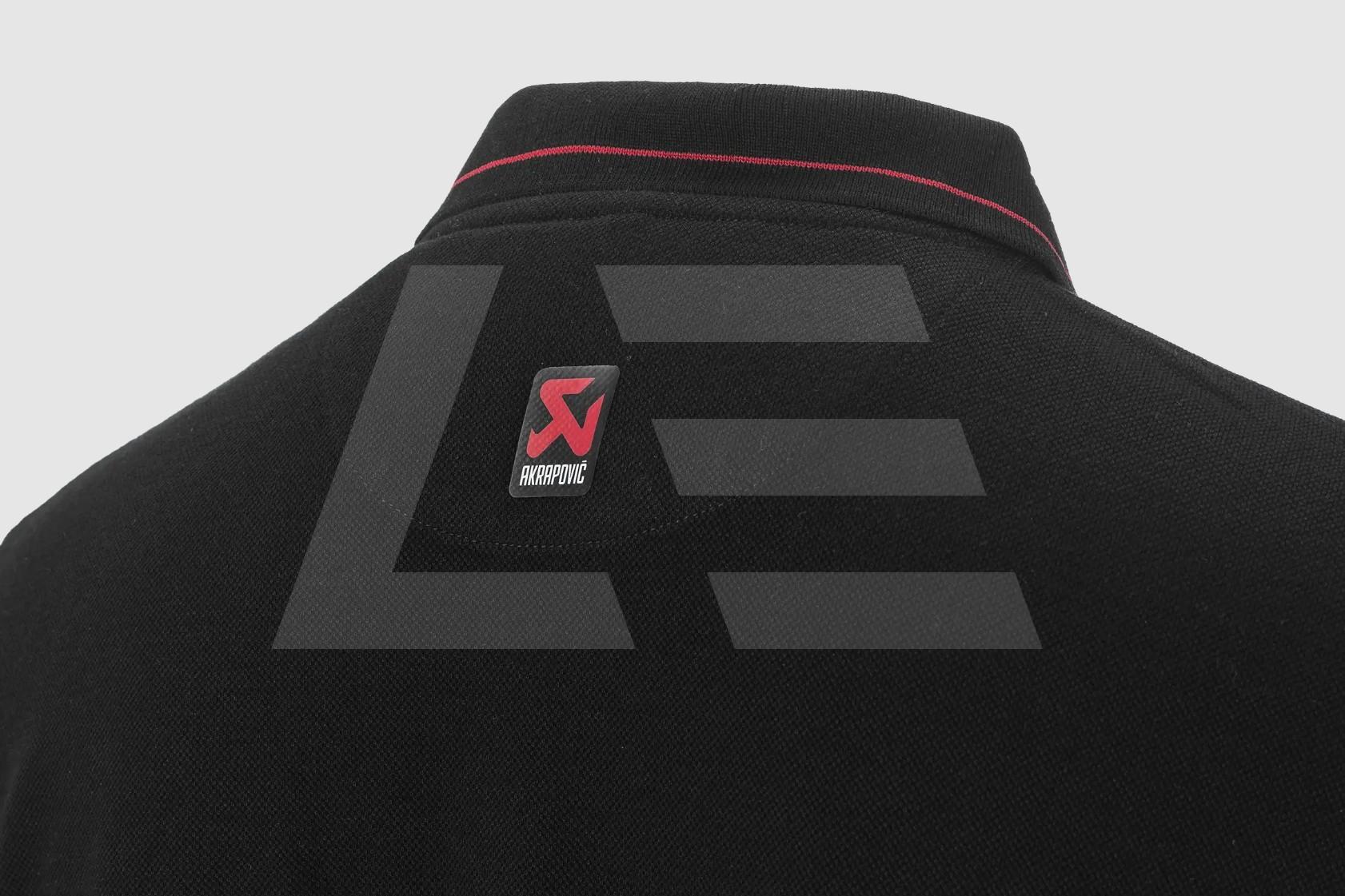 Akrapovic Поло мужское, черное M-size Изображение №4
