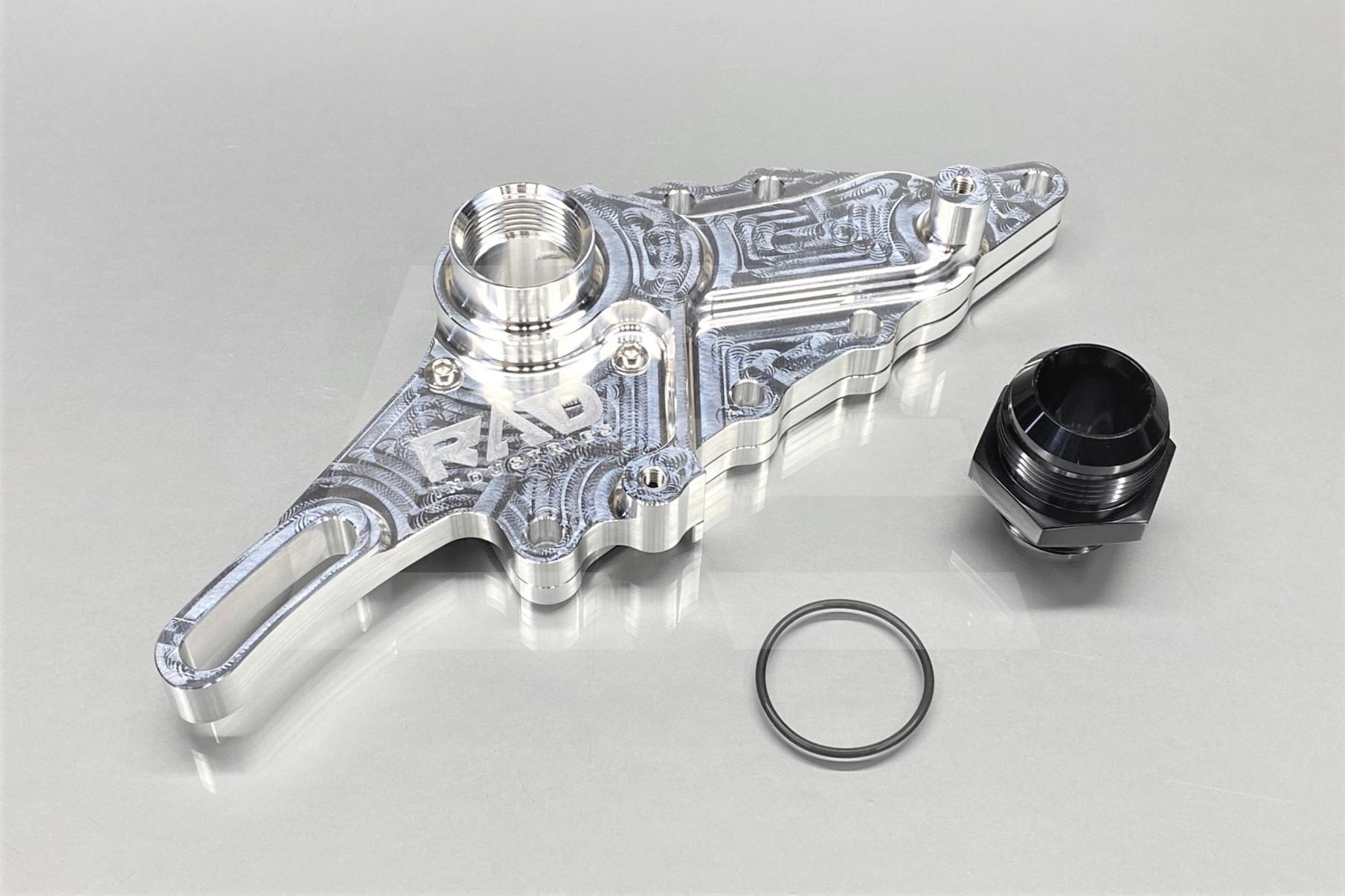 RAD Industries Проставка в замен OEM помпы с выходом AN20 для системы охлаждения Toyota 2JZ Изображение №1