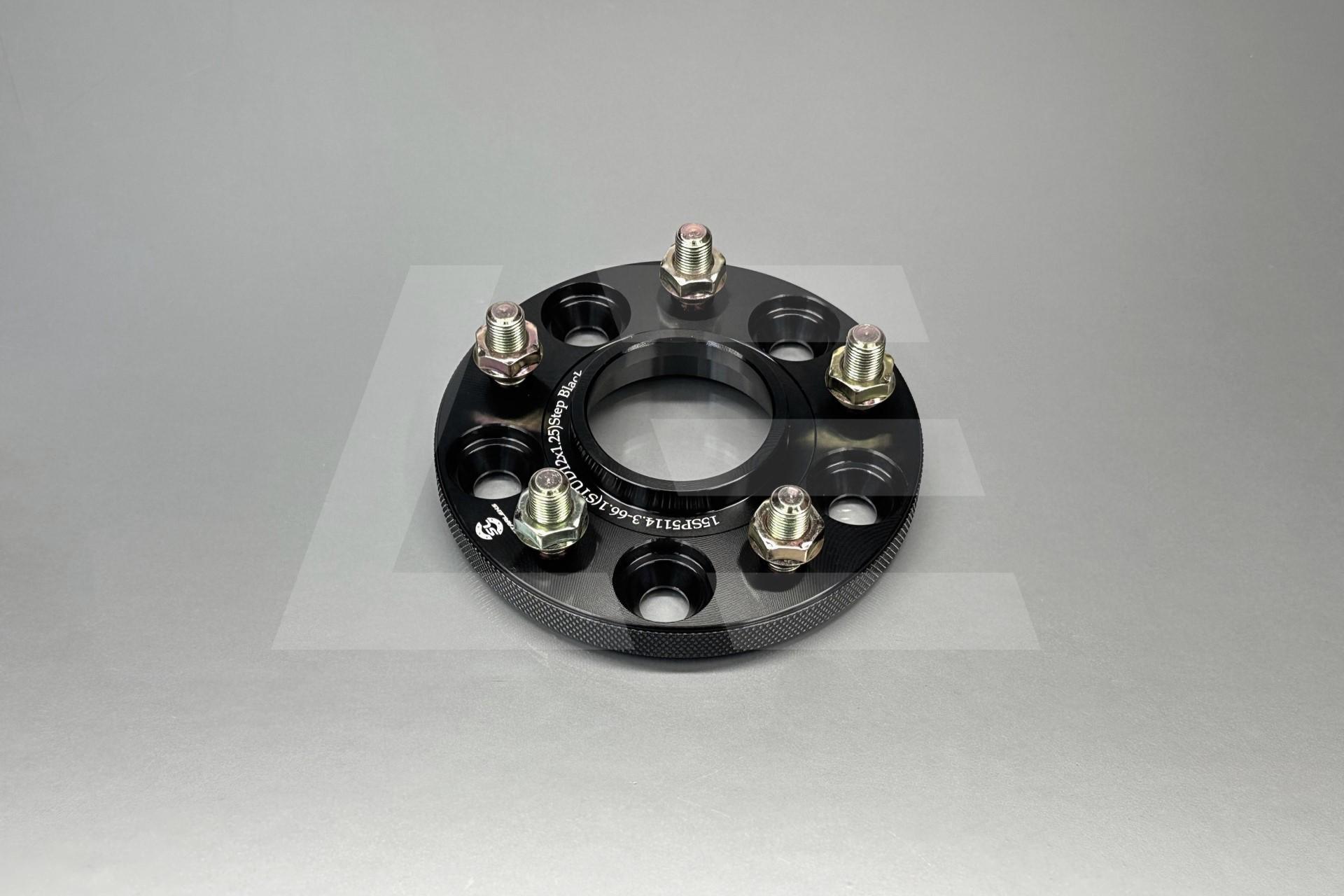 Starleks Проставка колесная 15мм 5x114.3 - 60.1 (STUD12x1.5) Step Black Изображение №1