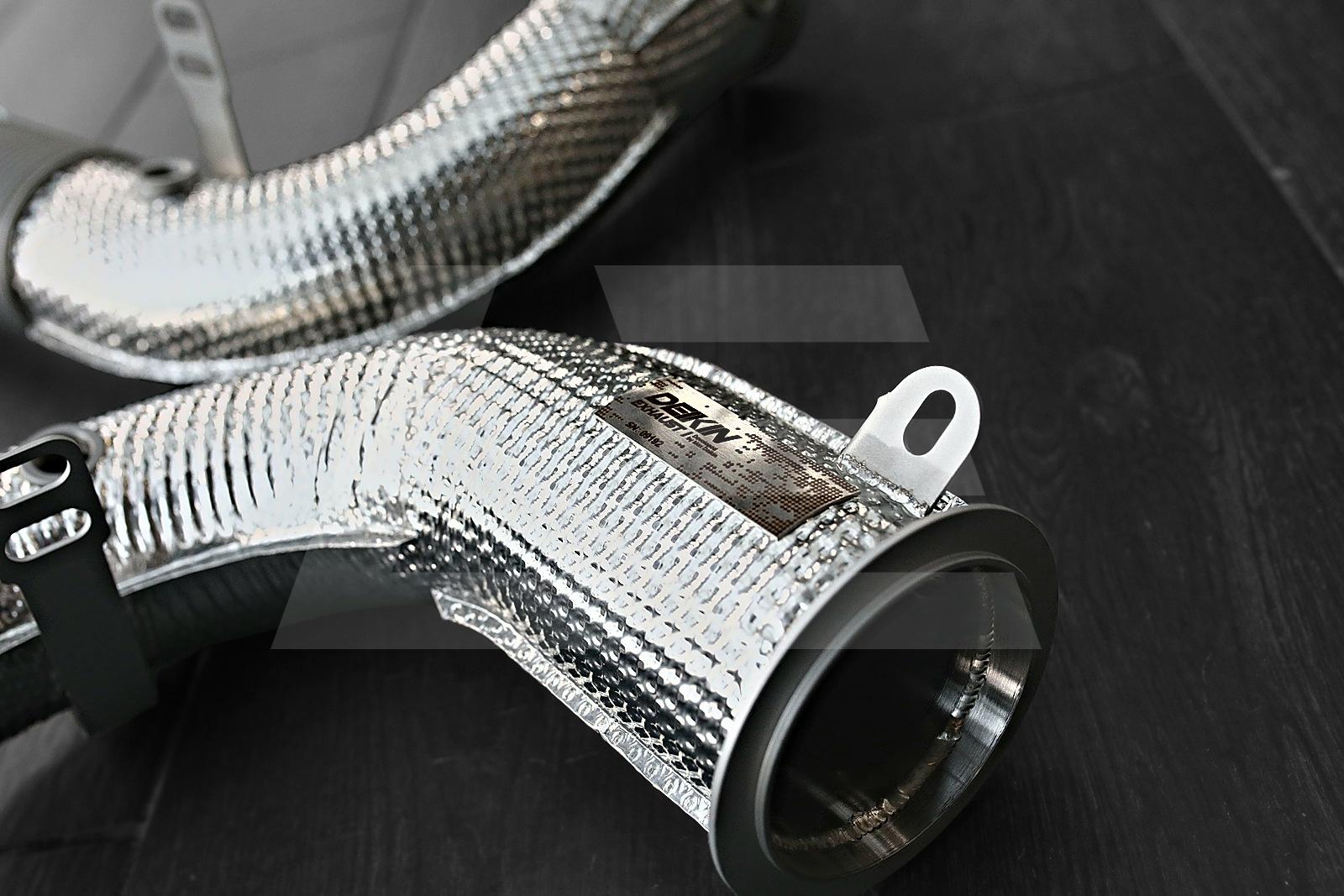 DEIKIN Exhaust Приемная труба (Downpipe) + мидпайп BMW M5 G90, с термозащитой Изображение №6