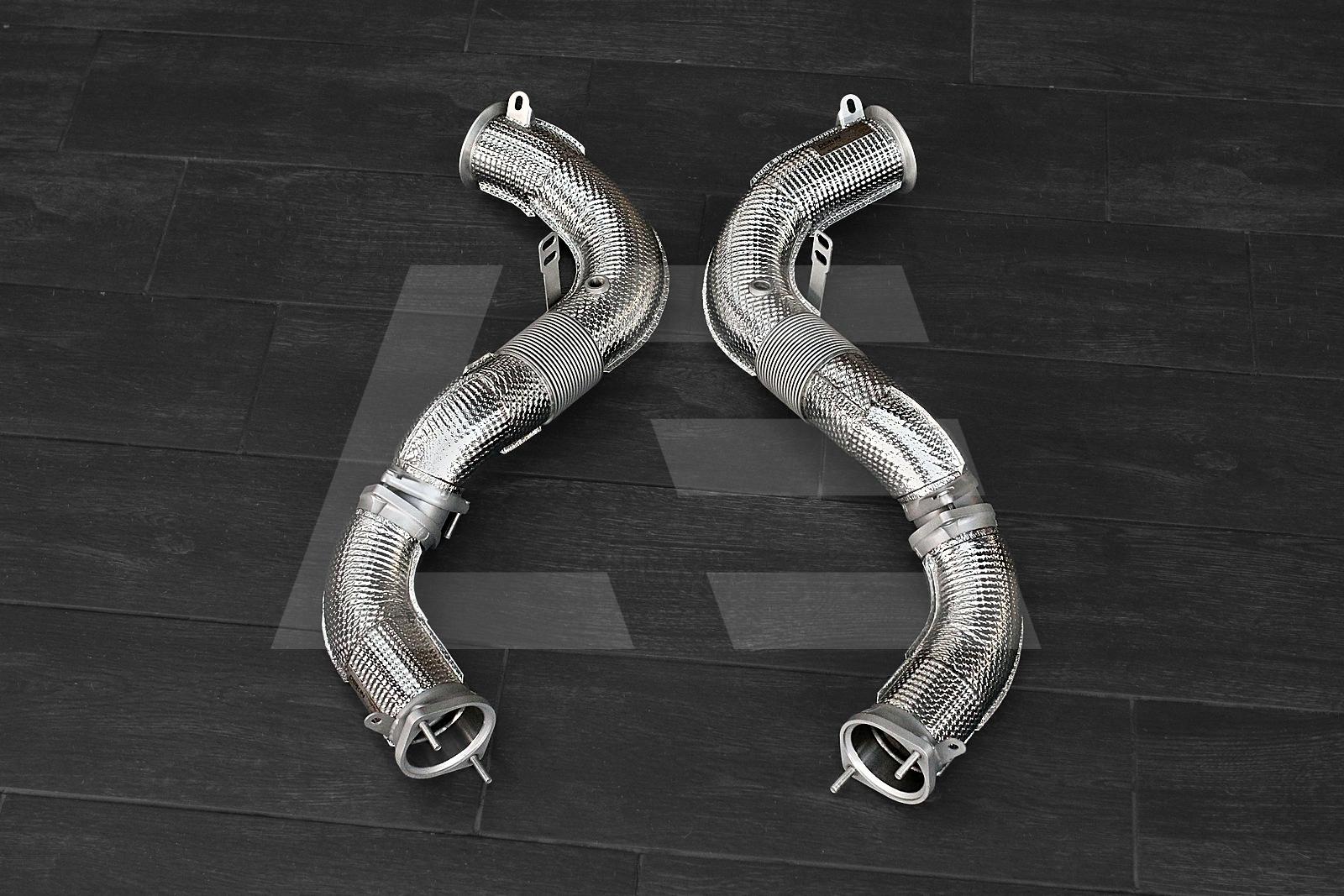 DEIKIN Exhaust Приемная труба (Downpipe) + мидпайп BMW M5 G90, с термозащитой Изображение №8