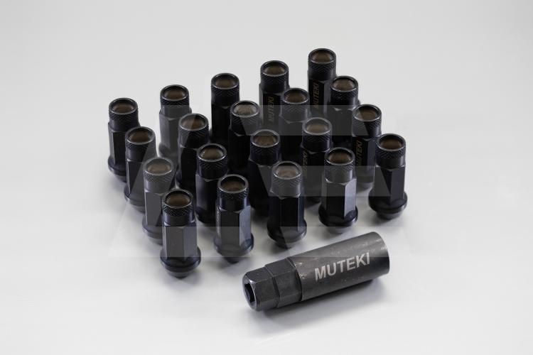 Muteki Гайки колесные М12*1,5, черные, комплект, SR48 32906B