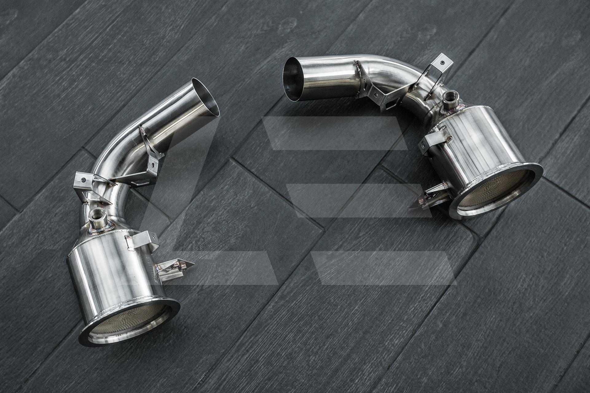 Kline Innovation Приемные трубы (Downpipes) Porsche 992 Turbo, Inconel, 200cell Изображение №1