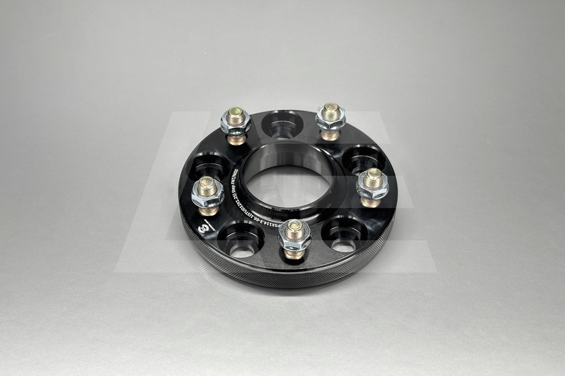 Starleks Проставка колесная 20мм 5x114.3 - 66.1 (STUD12x1.25) Step Black Изображение №1