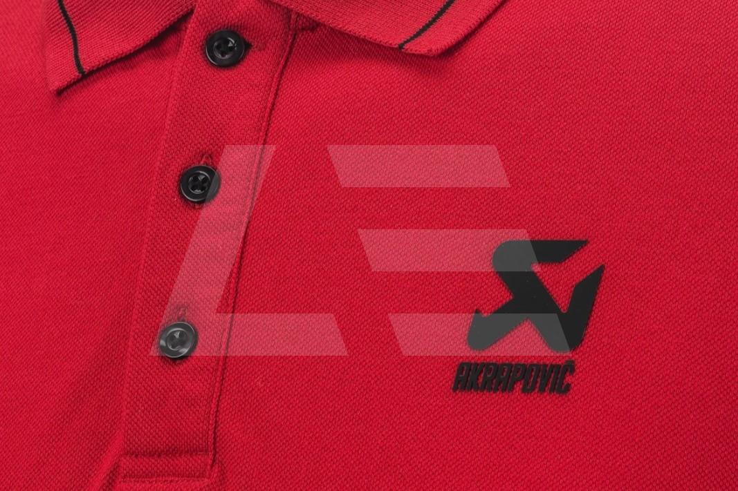 Akrapovic Поло мужское, красное L-size Изображение №2