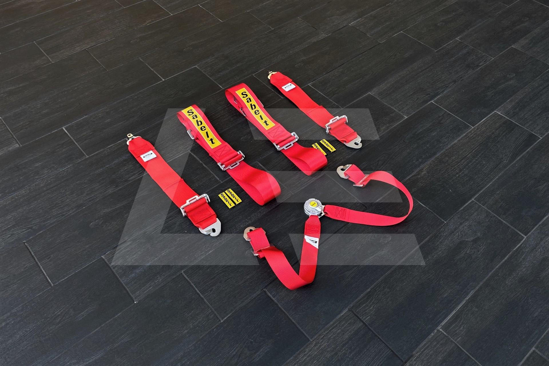 Sabelt Ремни безопасности 6-точечные-3"3"2", (FIA), красные Изображение №1