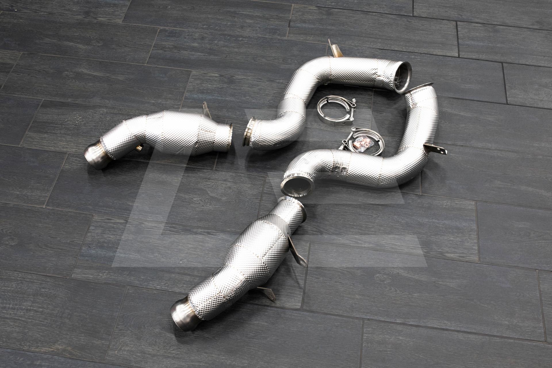 REDSTAR EXHAUST Приемные трубы (Downpipes) Mercedes-AMG C63 / C63S (W205) спорткаты с термозащитой Изображение №1