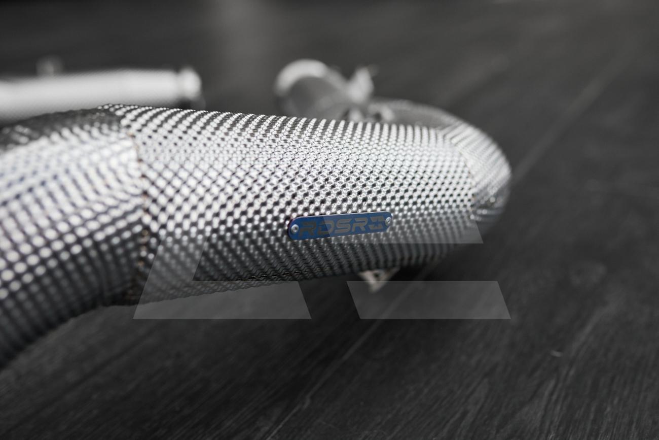 REDSTAR EXHAUST Приемные трубы (Downpipes) Mercedes-AMG G63 (W465) спорткаты HJS с термозащитой Изображение №2