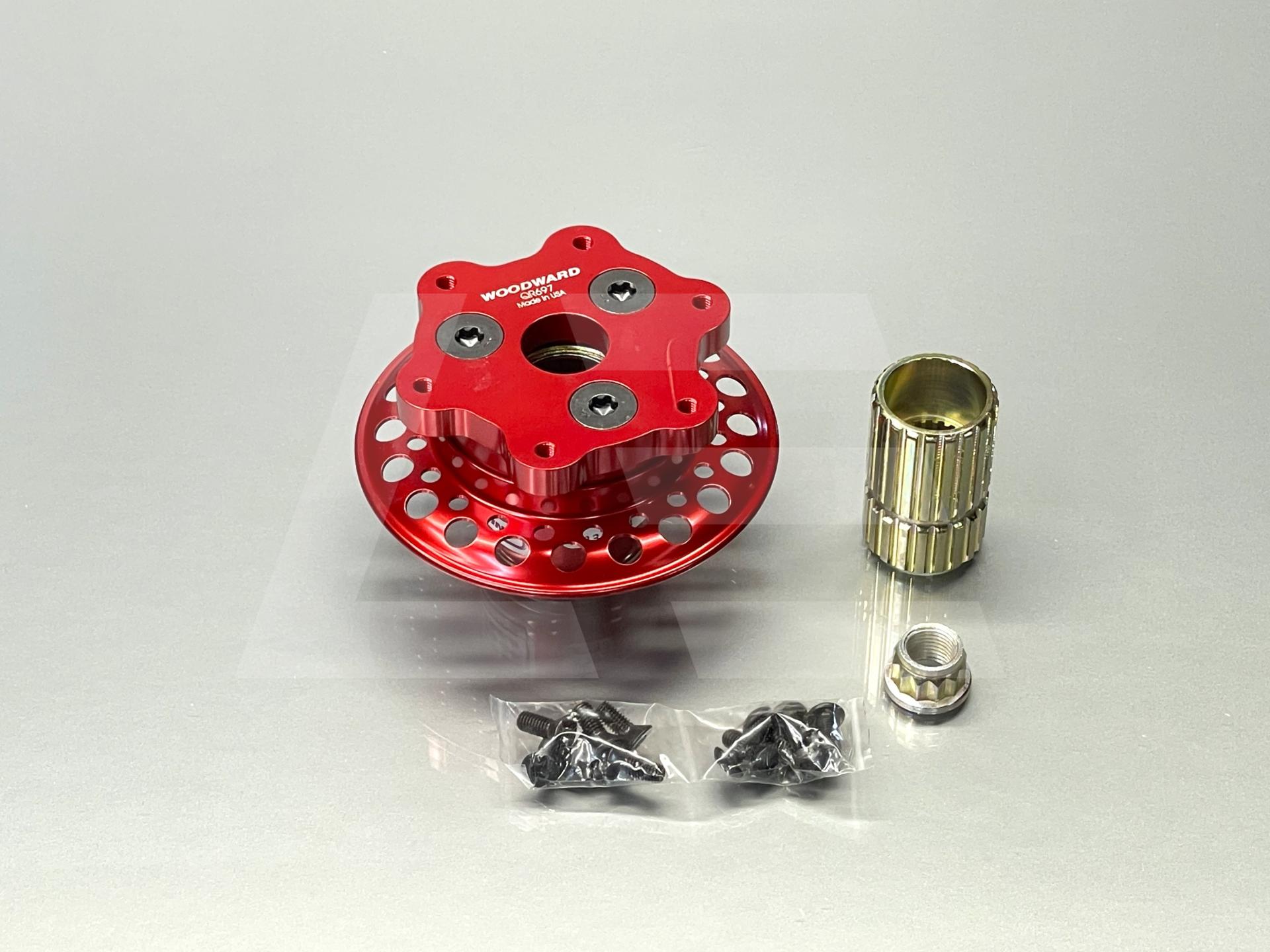 Woodward Steering Адаптер руля (Red) быстросъемный Ball-Lock, с переходником QR697 Изображение №1