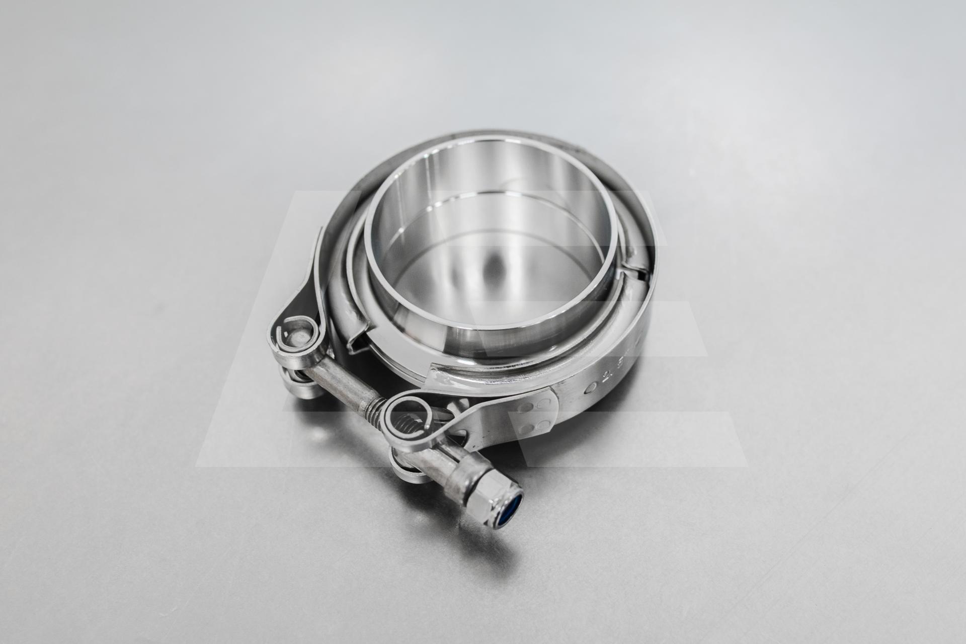 EuroEX Хомут V-Band с фланцами 2,5" (63мм) с проточкой папа-мама Изображение №1