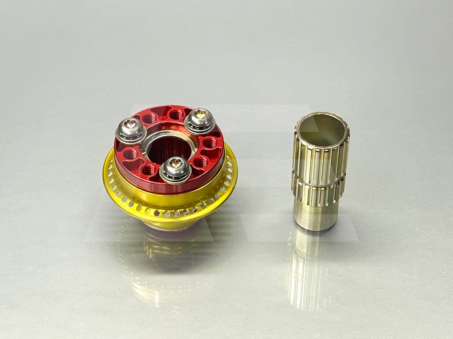 Woodward Steering Адаптер руля (FIA-yellow) быстросъемный приварной Ball-Lock Изображение №1