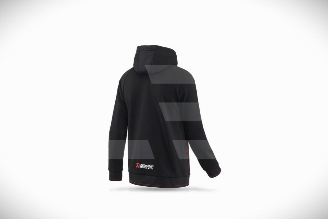 Akrapovic Толстовка худи мужская, черная M-size New Design Изображение №2
