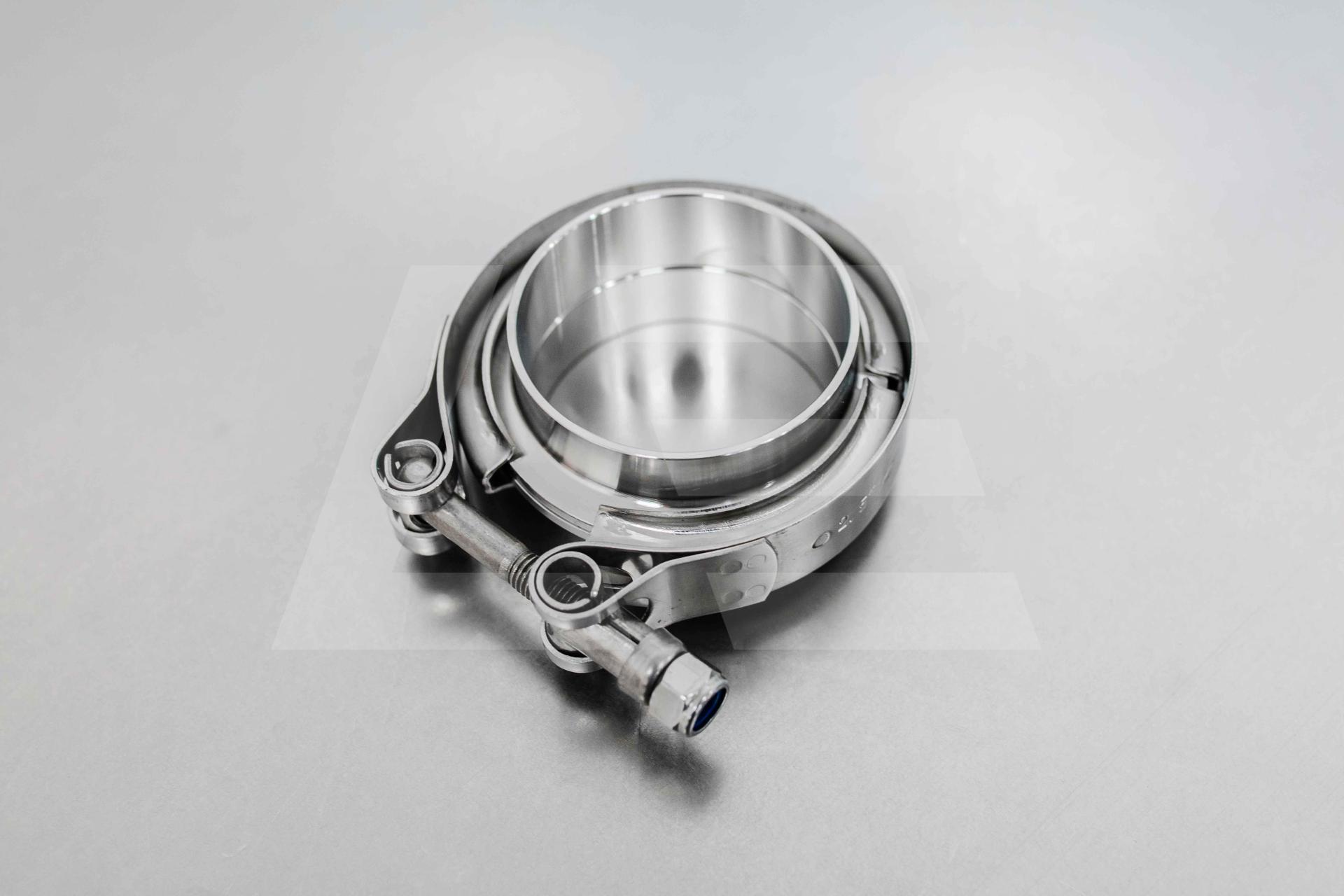 Хомут V-Band с фланцами 2,5" (63мм) с проточкой папа-мама тонкие Изображение №1