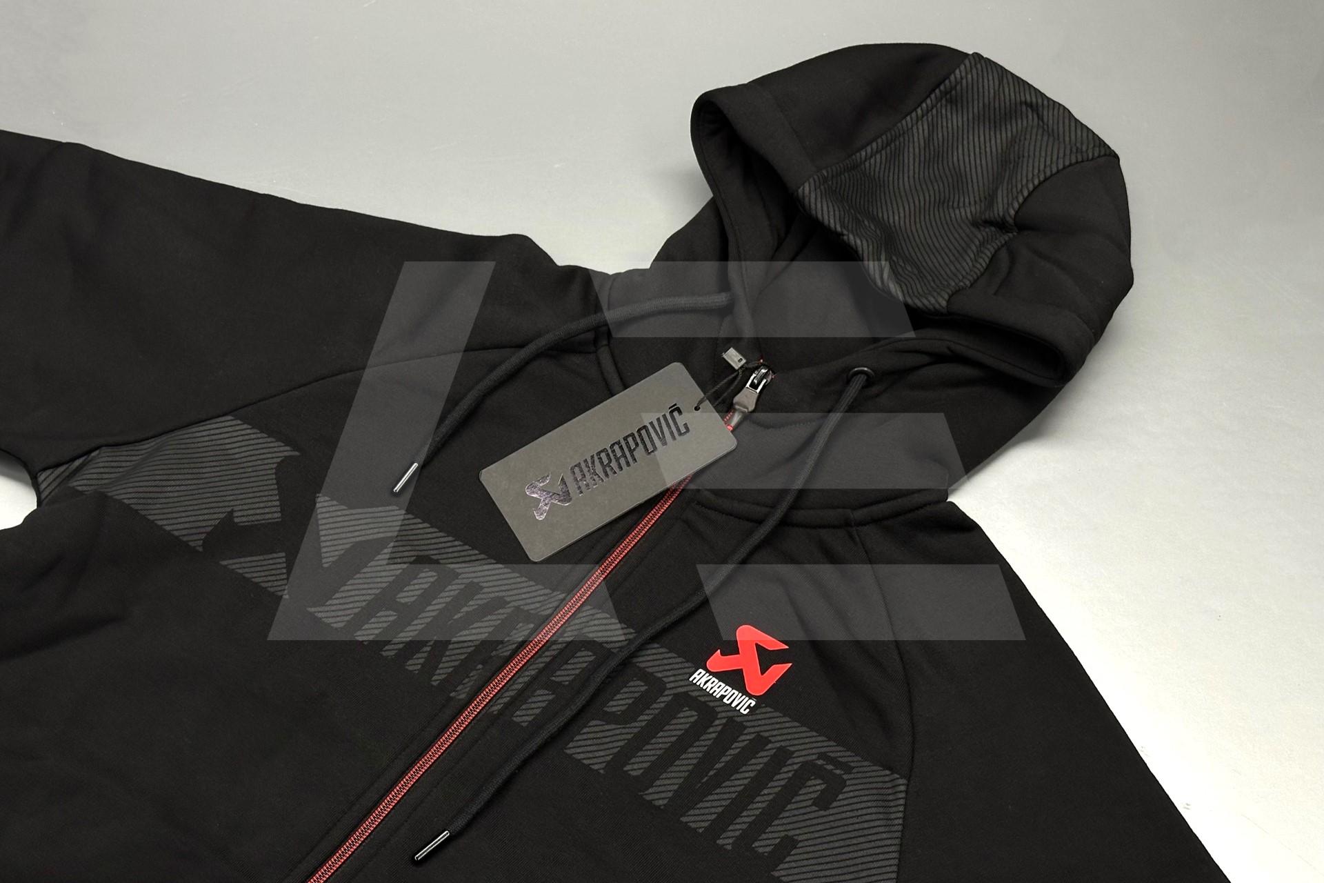 Akrapovic Толстовка худи мужская, черная XL-size New Design Изображение №1
