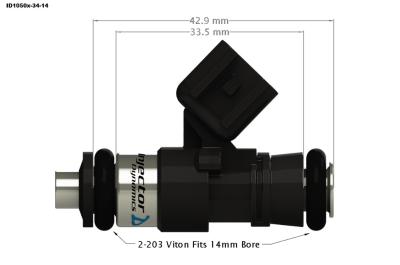 Injector Dynamics Топливные форсунки ID1050-XDS BMW M5 F90 (1050.34.14.14.8), комплект 8 штук Фото