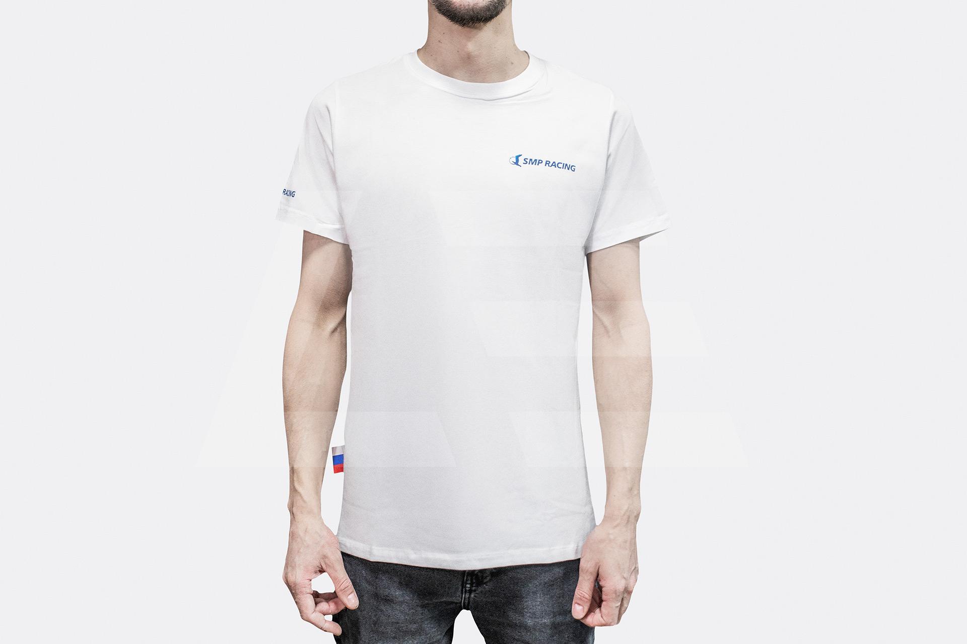 SMP RACING Футболка белая, мужская Изображение №1