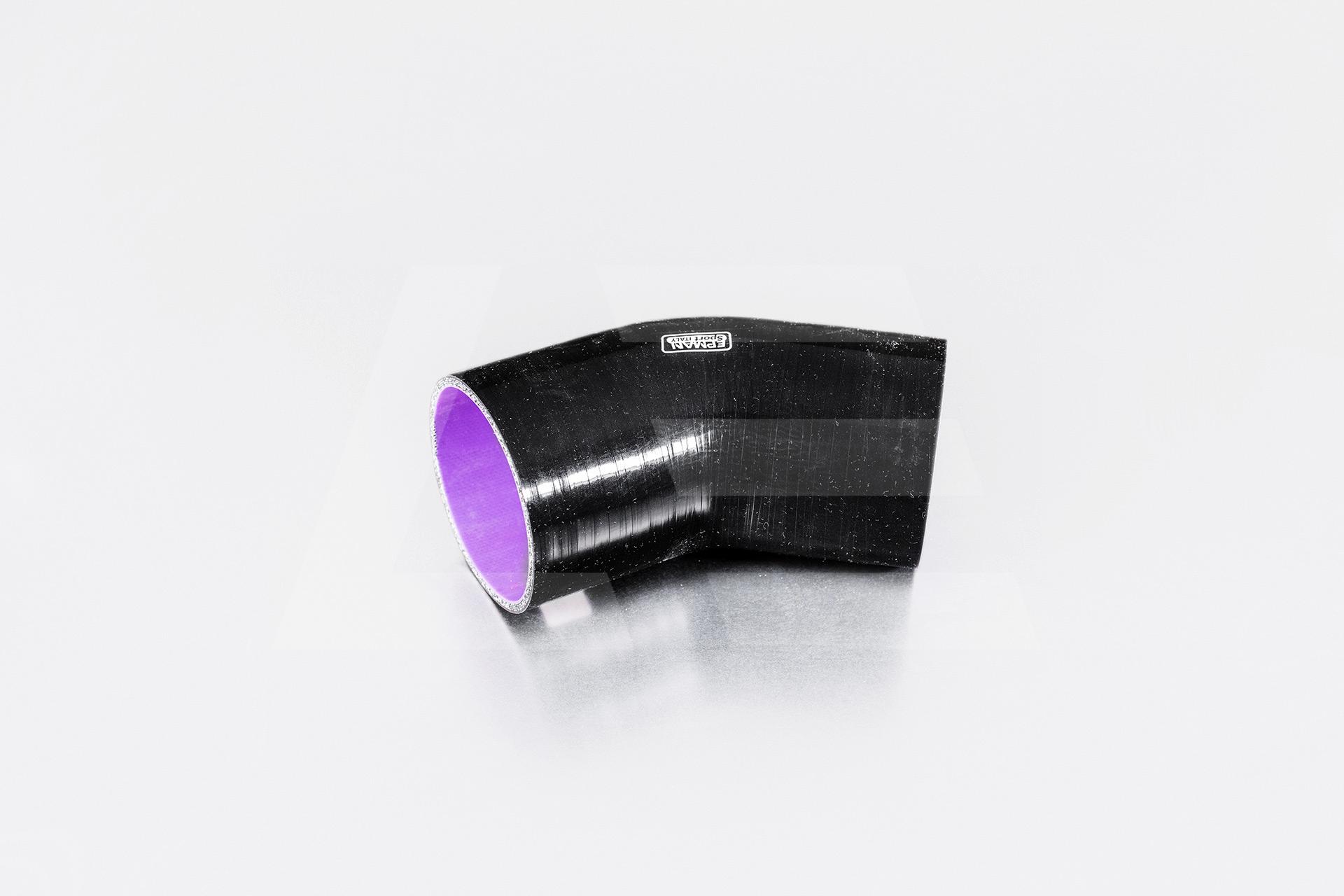 EPMAN Патрубок силиконовый 89мм, 45°, черный Изображение №1