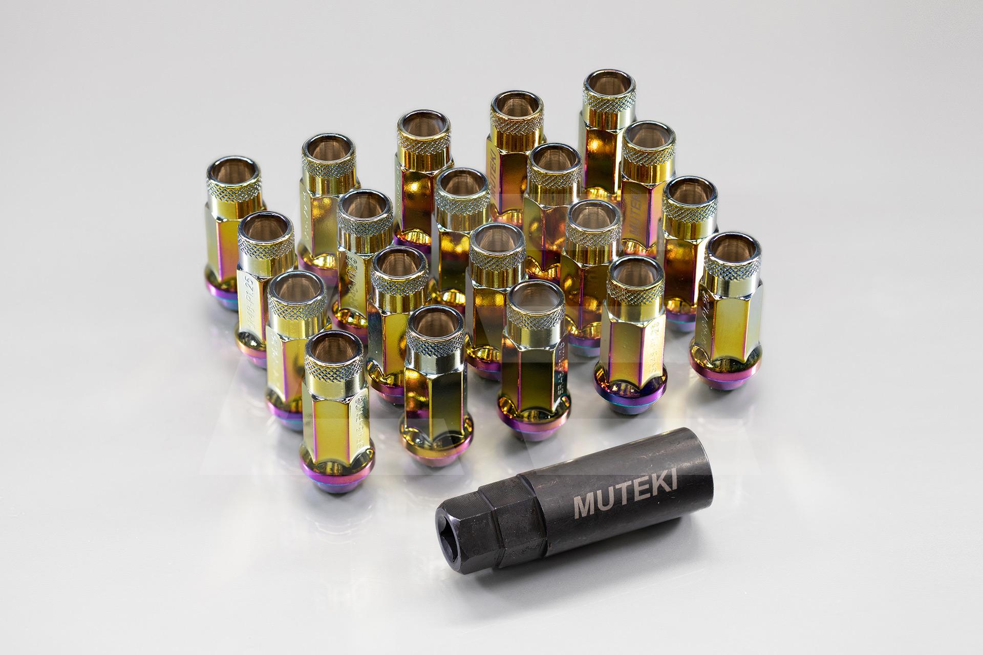 Muteki Гайки колесные М12*1,25, neochrome, комплект, SR48 Изображение №1