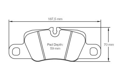 PAGID Колодки тормозные Porsche задние, состав RSL1 Фото