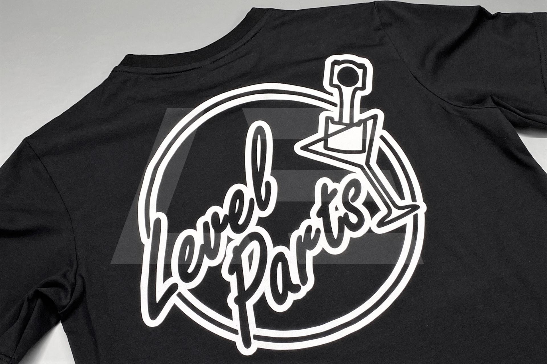 LEVEL Parts Футболка фирменная, черная (белый лого) Изображение №3