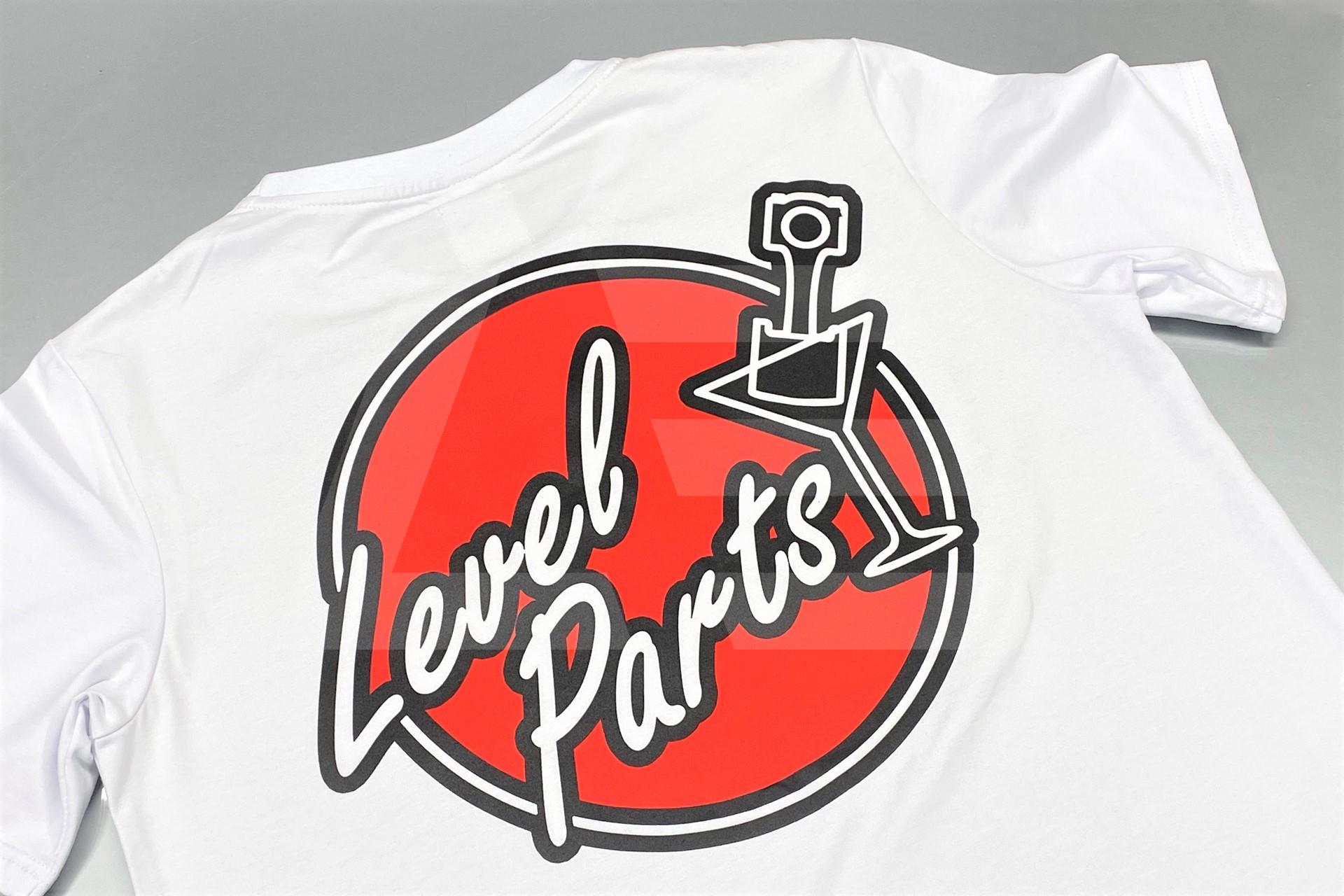 LEVEL Parts Футболка фирменная, белая (цветной лого) Изображение №2