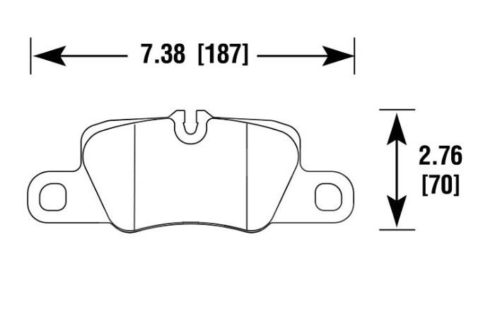 HAWK Performance Колодки тормозные Porsche задние, состав PC (Performance Ceramic) Изображение №1