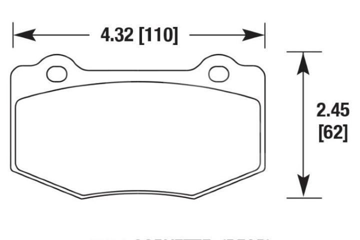 HAWK Performance Колодки тормозные задние, состав DTC-60 Изображение №1