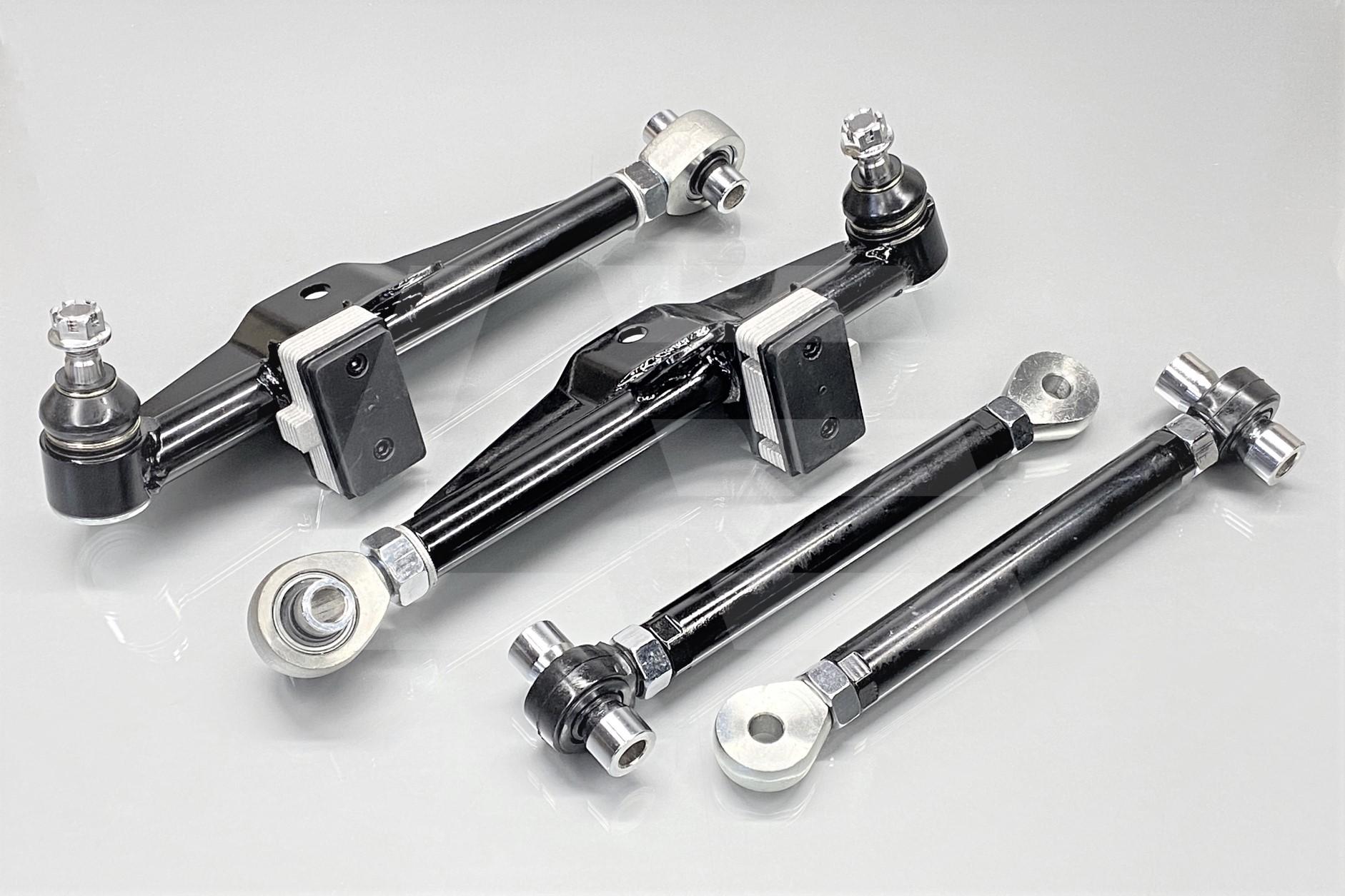 LEVEL Parts Рычаги передние поперечные + продольные FLCA, регулируемые, Nissan S13 / S14 / S15 Изображение №1