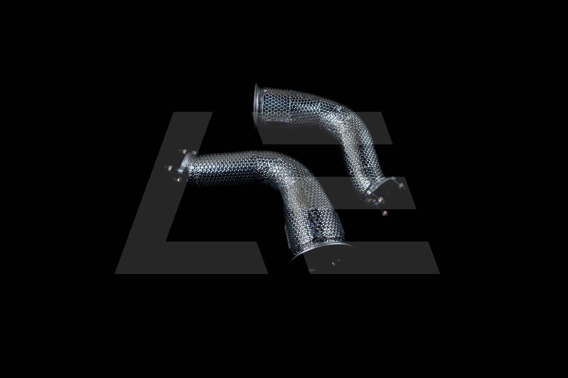 Be Solve System  Приемные трубы (Downpipes) Porsche Cayenne Turbo (958) / Cayenne GTS (III), с термозащитой Изображение №1